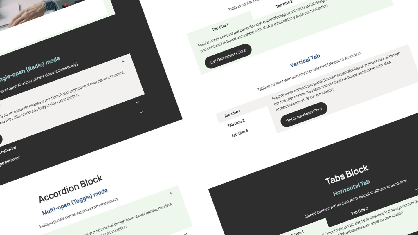 Groundworx Tabs & Accordion